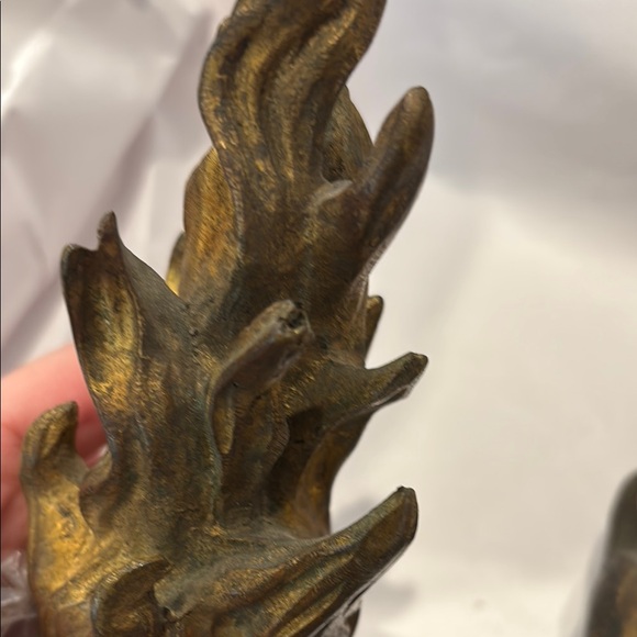 Antique Brass (?) Flame Finials - Picture 9 of 13